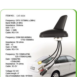 Auto GPS-Antenne des Schwarz-morgens FM mit 0.3M Aufkleber, männliches Verbindungsstück SMA