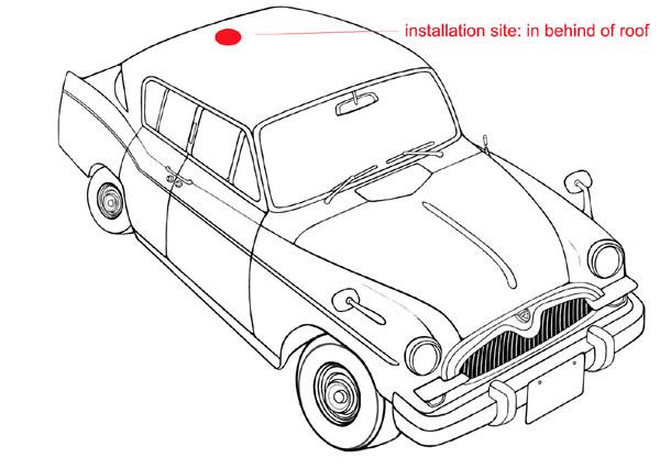 Auto-Antenne des Auto-morgens FM